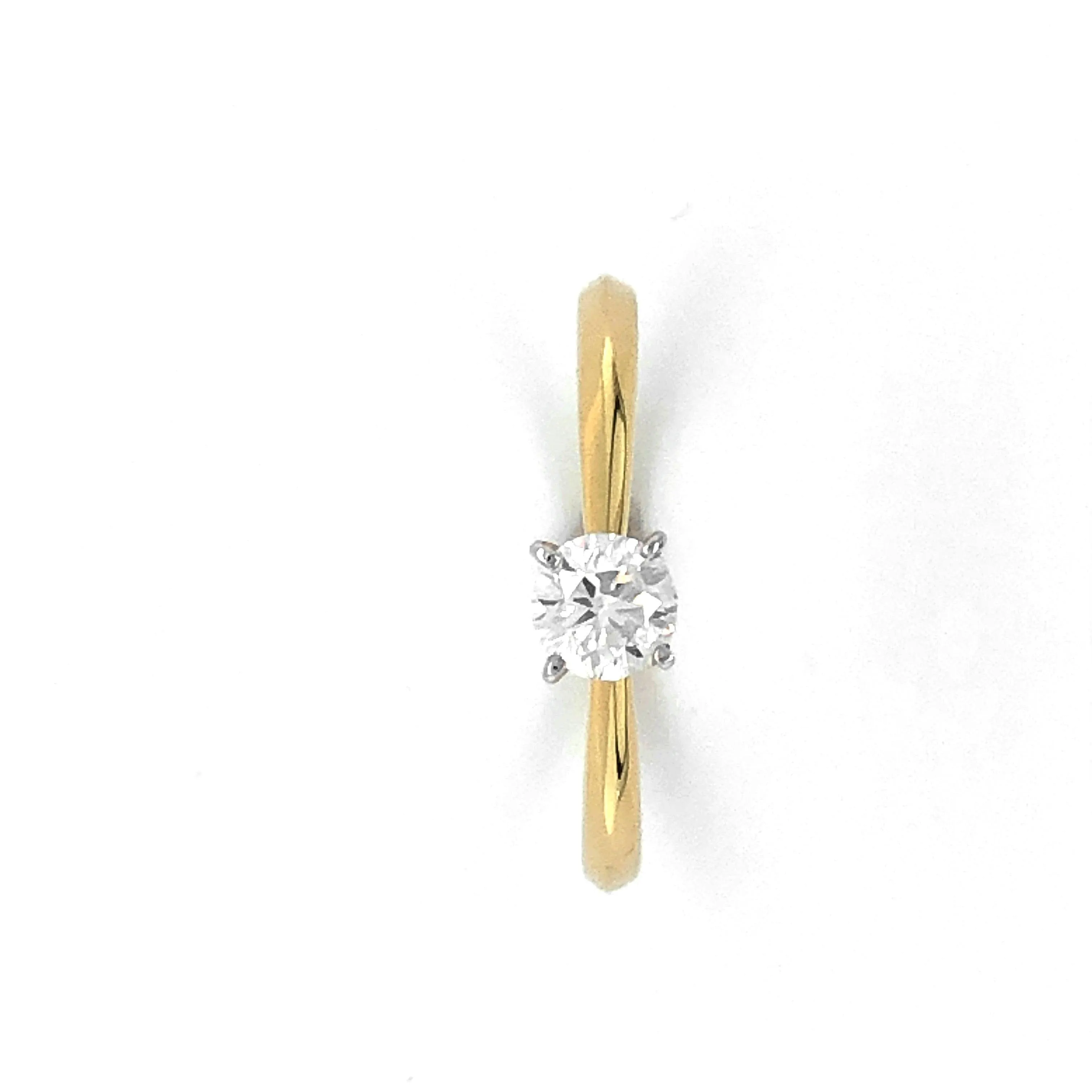 0.33CT Diamond 14K Yellow Gold Solitaire Ring