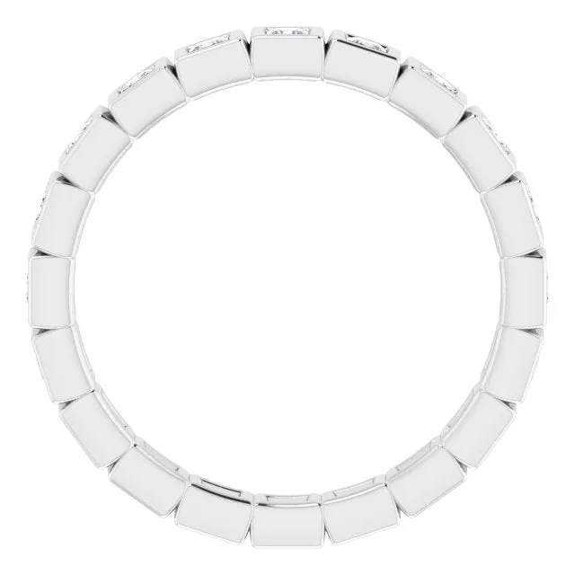 0.34 ct. Bezel Set Princess Diamond Eternity Band