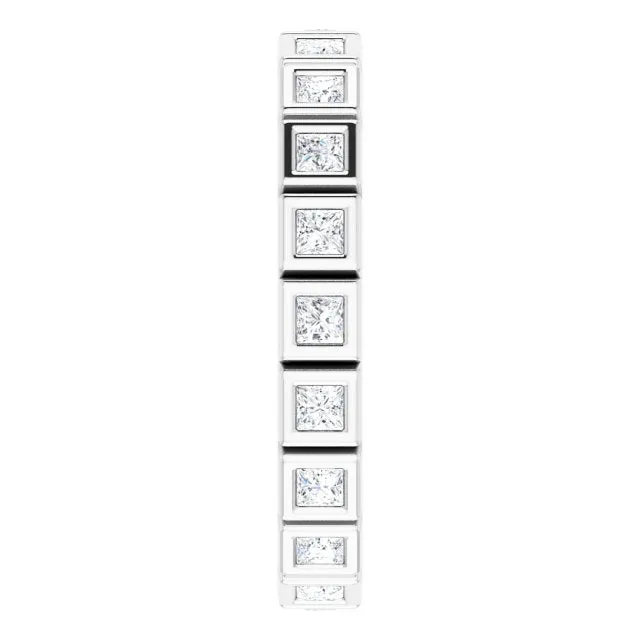 0.34 ct. Bezel Set Princess Diamond Eternity Band