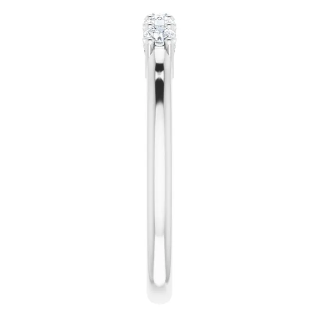 0.34 ct. Round Cut Diamond Wedding Band 5 Stone Anniversary Ring