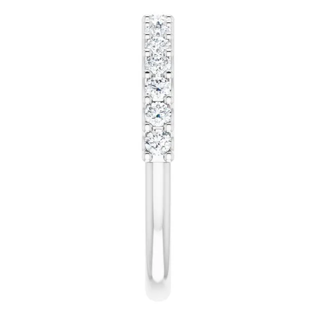 0.45 ct. Round Cut Diamond Wedding Band U Shape Setting Ring