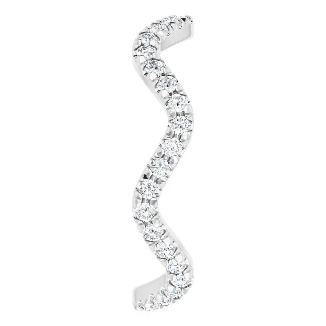 0.61 ct. Round Diamond Curvy Stackable Eternity Band
