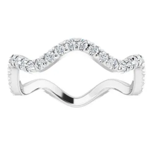 0.61 ct. Round Diamond Curvy Stackable Eternity Band