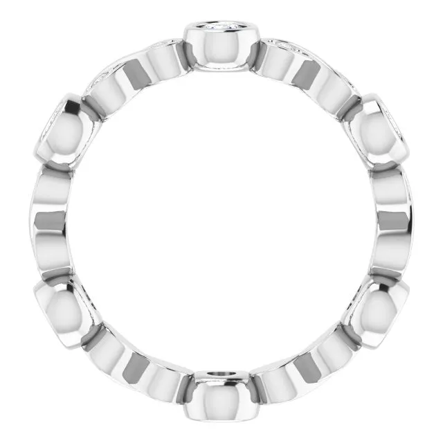 0.70 ct. Bezel Set Round Diamond Eternity Band