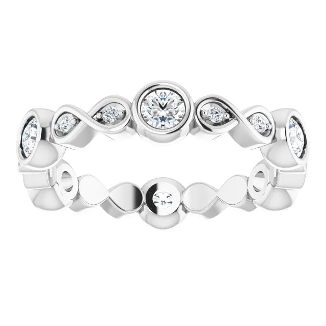0.70 ct. Bezel Set Round Diamond Eternity Band