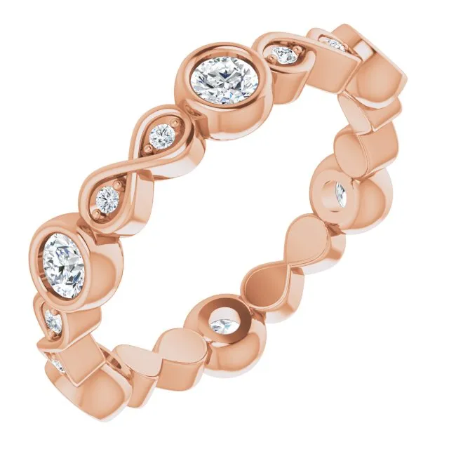 0.70 ct. Bezel Set Round Diamond Eternity Band
