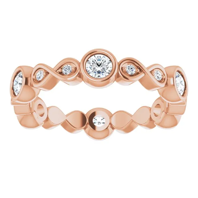 0.70 ct. Bezel Set Round Diamond Eternity Band