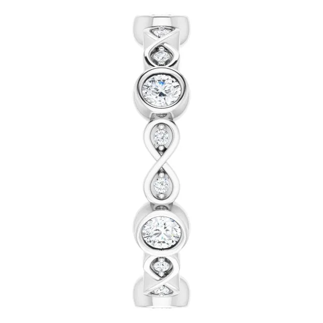0.70 ct. Bezel Set Round Diamond Eternity Band
