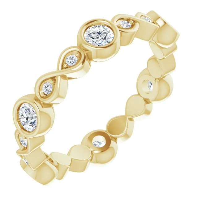 0.70 ct. Bezel Set Round Diamond Eternity Band