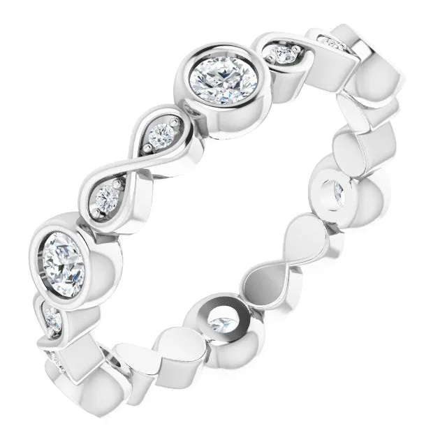 0.70 ct. Bezel Set Round Diamond Eternity Band