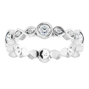 0.70 ct. Bezel Set Round Diamond Eternity Band