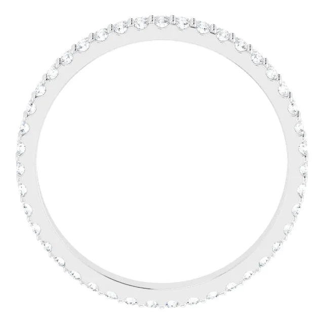 0.84 ct. Round Diamond Double Row Eternity Band
