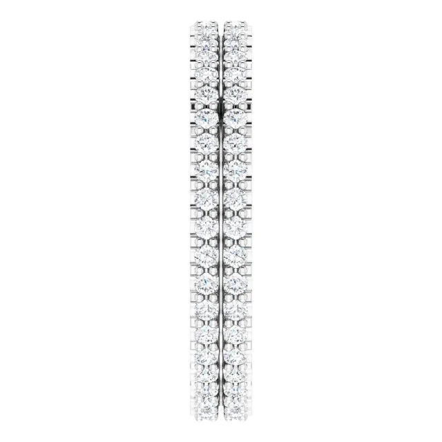 0.84 ct. Round Diamond Double Row Eternity Band