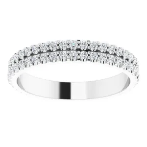 0.84 ct. Round Diamond Double Row Eternity Band