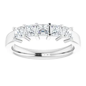 0.90 ct. Shared Prong Princess Cut Diamond Wedding Band