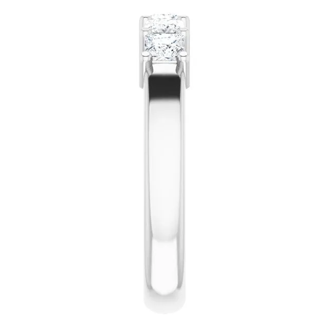 0.90 ct. Shared Prong Princess Cut Diamond Wedding Band