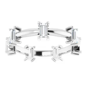 0.98 ct. Prong Set Baguette Diamond Eternity Band