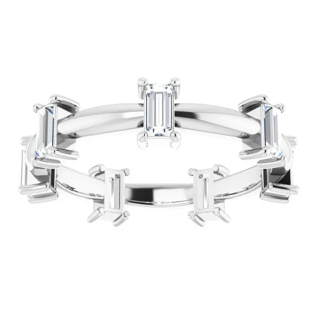 0.98 ct. Prong Set Baguette Diamond Eternity Band