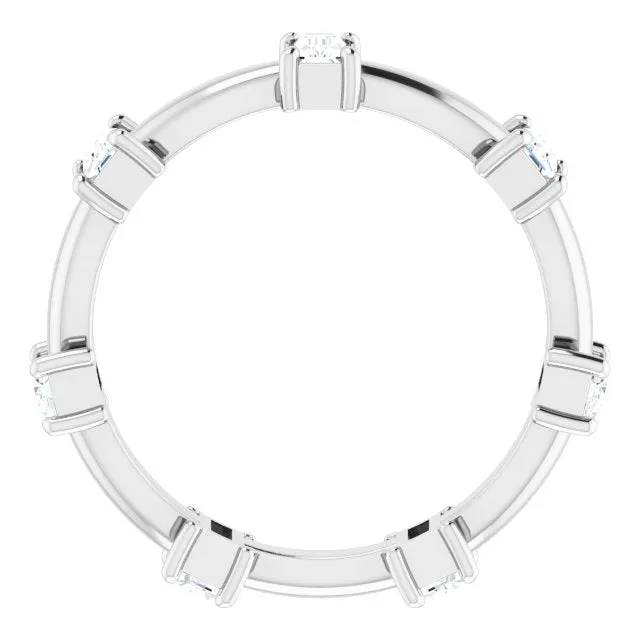 0.98 ct. Prong Set Baguette Diamond Eternity Band