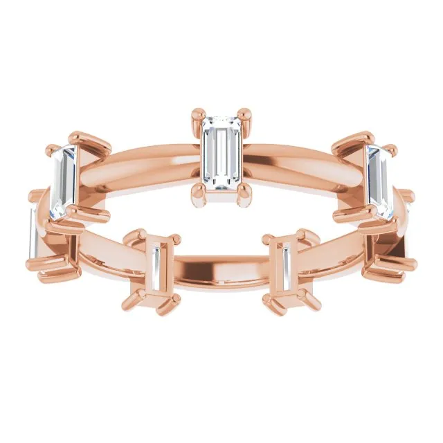 0.98 ct. Prong Set Baguette Diamond Eternity Band