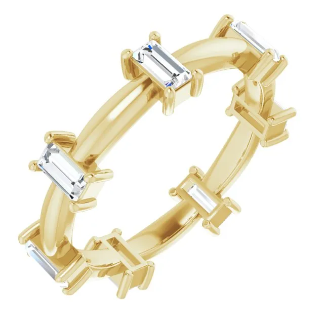 0.98 ct. Prong Set Baguette Diamond Eternity Band