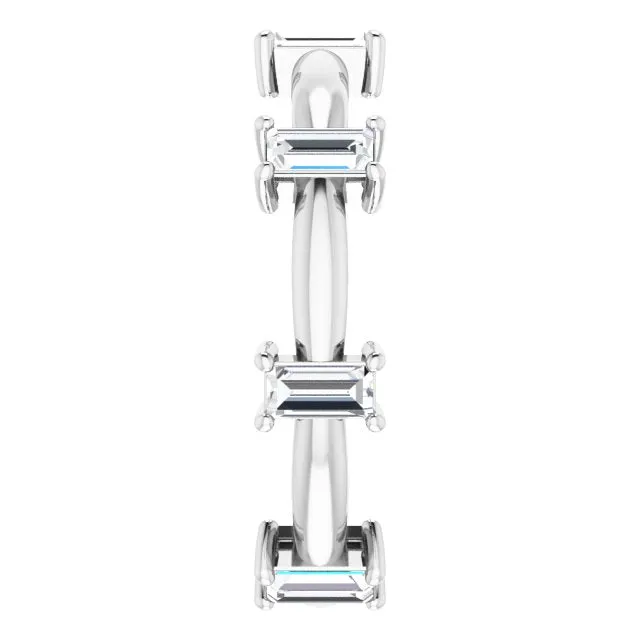 0.98 ct. Prong Set Baguette Diamond Eternity Band