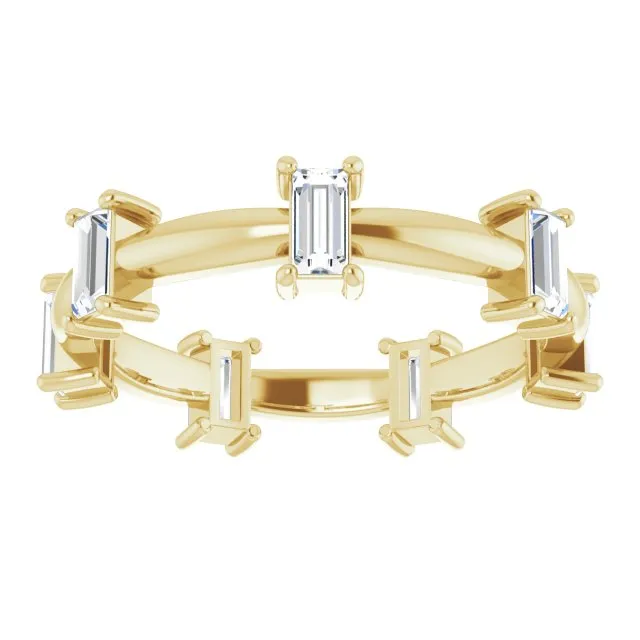 0.98 ct. Prong Set Baguette Diamond Eternity Band
