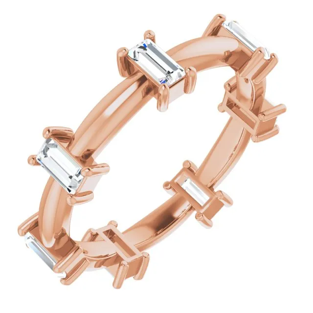 0.98 ct. Prong Set Baguette Diamond Eternity Band