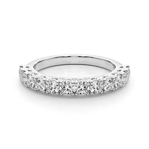 1.00 ctw. Round Diamond Anniversary Ring Half Way Style