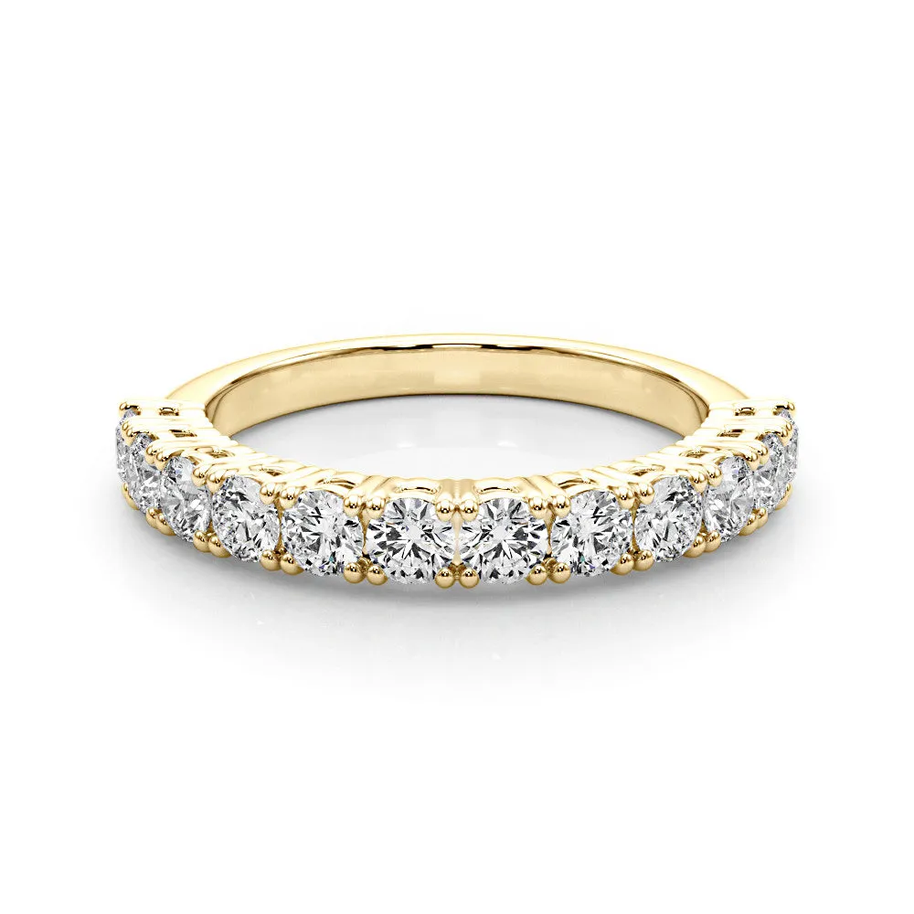 1.00 ctw. Round Diamond Anniversary Ring Half Way Style