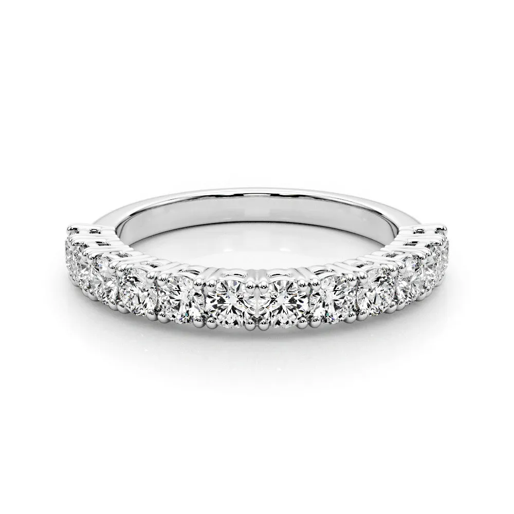 1.00 ctw. Round Diamond Anniversary Ring Half Way Style