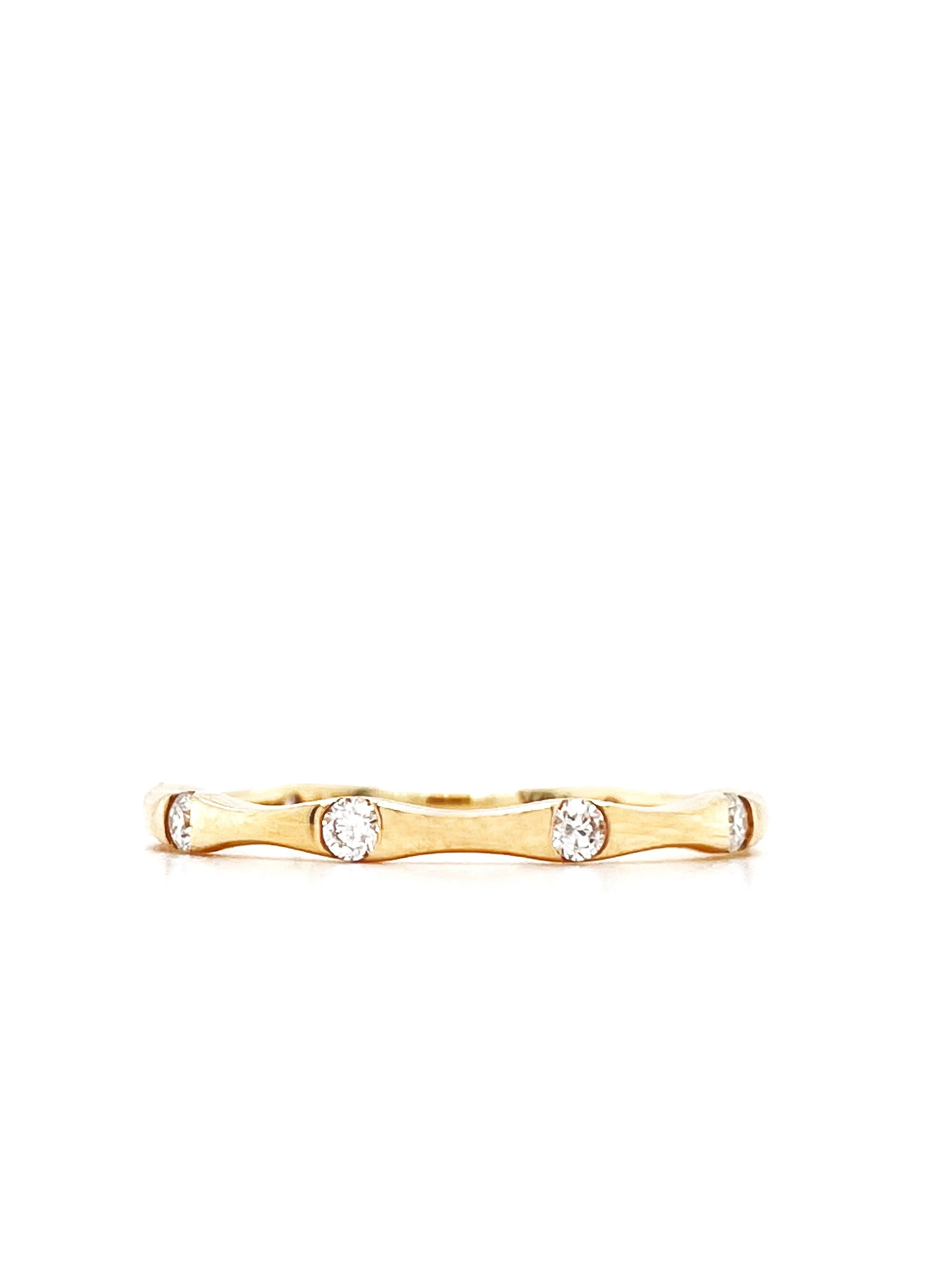 10K Yellow Gold 0.20TDW Women Diamond Anniversary Band