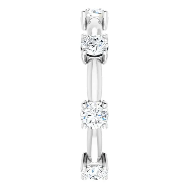 1.17 ct. Round Diamond Eternity Band Stackable Diamond Ring
