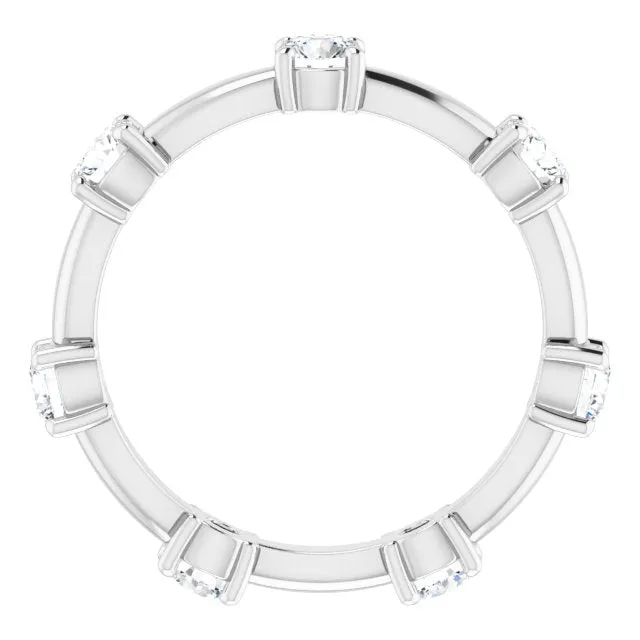 1.17 ct. Round Diamond Eternity Band Stackable Diamond Ring