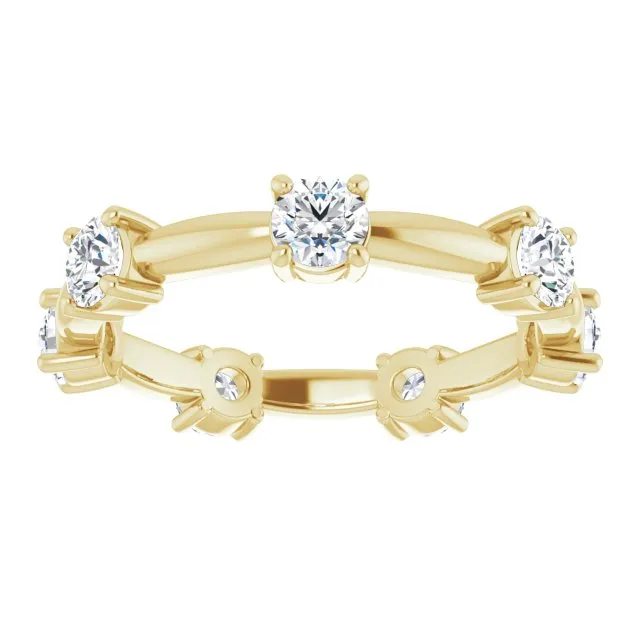 1.17 ct. Round Diamond Eternity Band Stackable Diamond Ring