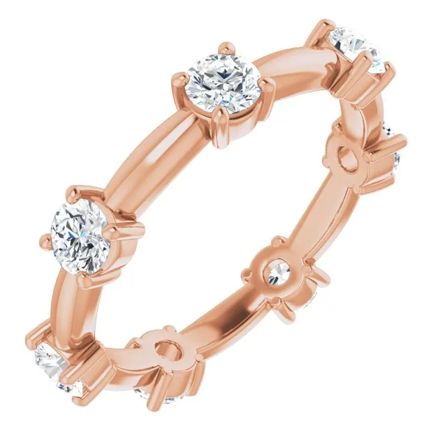1.17 ct. Round Diamond Eternity Band Stackable Diamond Ring