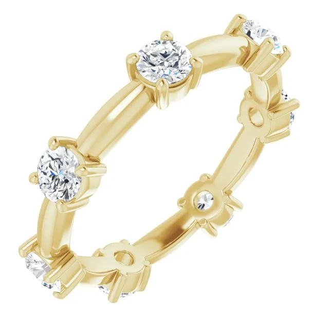 1.17 ct. Round Diamond Eternity Band Stackable Diamond Ring