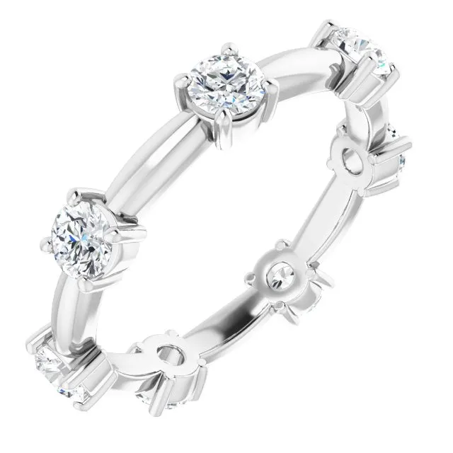 1.17 ct. Round Diamond Eternity Band Stackable Diamond Ring