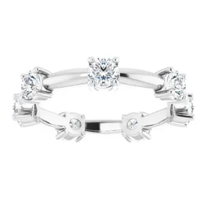 1.17 ct. Round Diamond Eternity Band Stackable Diamond Ring