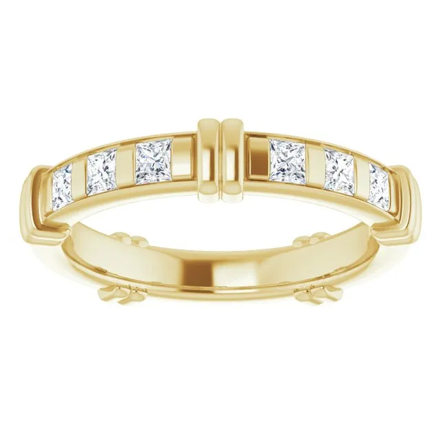 1.20 ct. Princess Diamond Eternity Band Stackable Diamond Ring