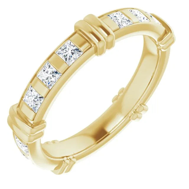 1.20 ct. Princess Diamond Eternity Band Stackable Diamond Ring