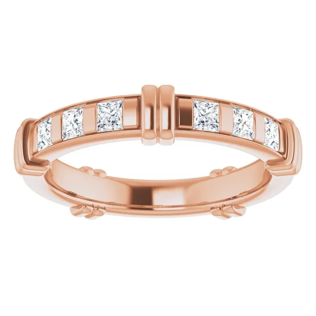 1.20 ct. Princess Diamond Eternity Band Stackable Diamond Ring