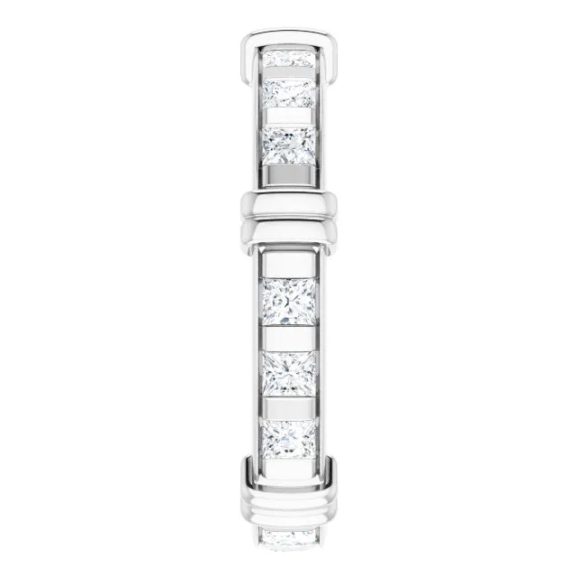 1.20 ct. Princess Diamond Eternity Band Stackable Diamond Ring