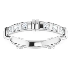 1.20 ct. Princess Diamond Eternity Band Stackable Diamond Ring