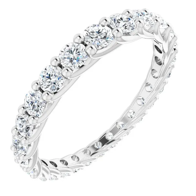 1.35 ct. Round Diamond Eternity Band Graduating Diamond Ring