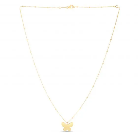 14K Gold Pápillon Butterfly Pendant Necklace