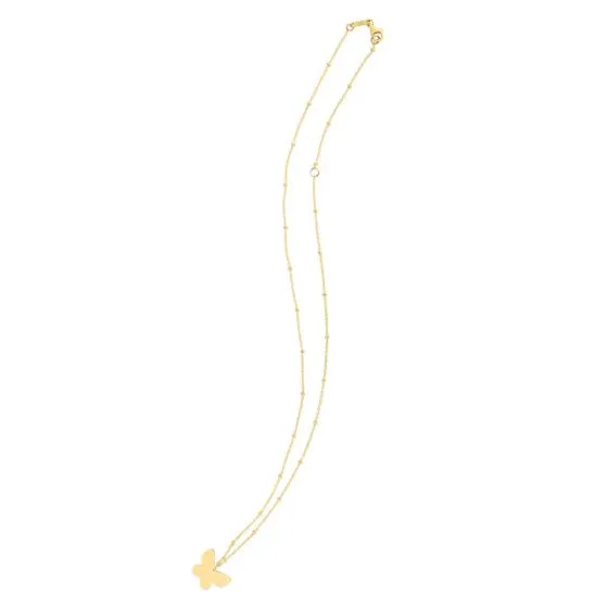 14K Gold Pápillon Butterfly Pendant Necklace