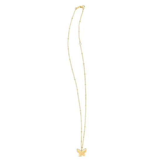 14K Gold Pápillon Butterfly Pendant Necklace