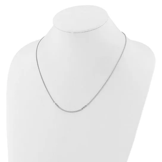 14k White Gold Lab Grown Diamond Tennis Style Bolo Adjustable Necklace (0.525CTW)