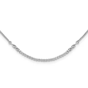 14k White Gold Lab Grown Diamond Tennis Style Bolo Adjustable Necklace (0.525CTW)
